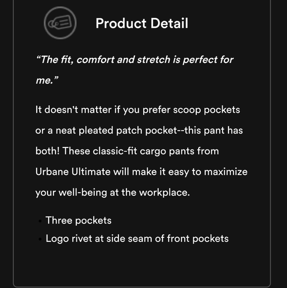 (3 pairs) Urbane Ultimate "Bailey" Scrub Pants in Navy - Picture 6 of 8